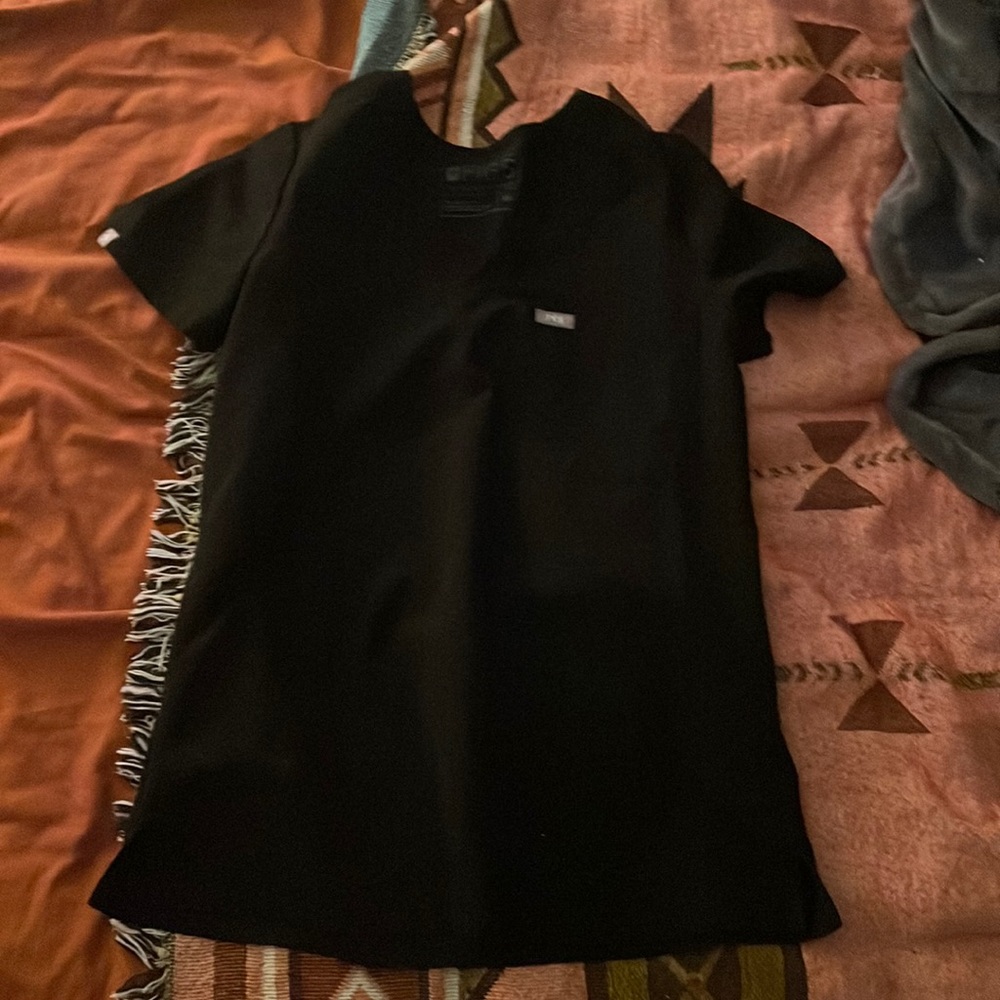 FIGS Black Catarina Top